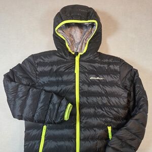 Eddie Bauer Down Puffer Jacket Youth Reversible Size Medium (10-12)